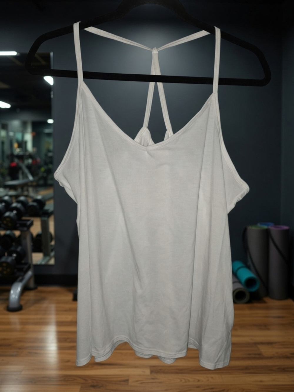 Athleta White Strappy Back Tank Top